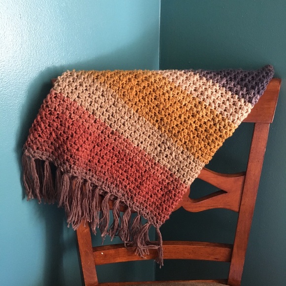 Handmade Crochet  Autumn Colored Scarf - Picture 2 of 2